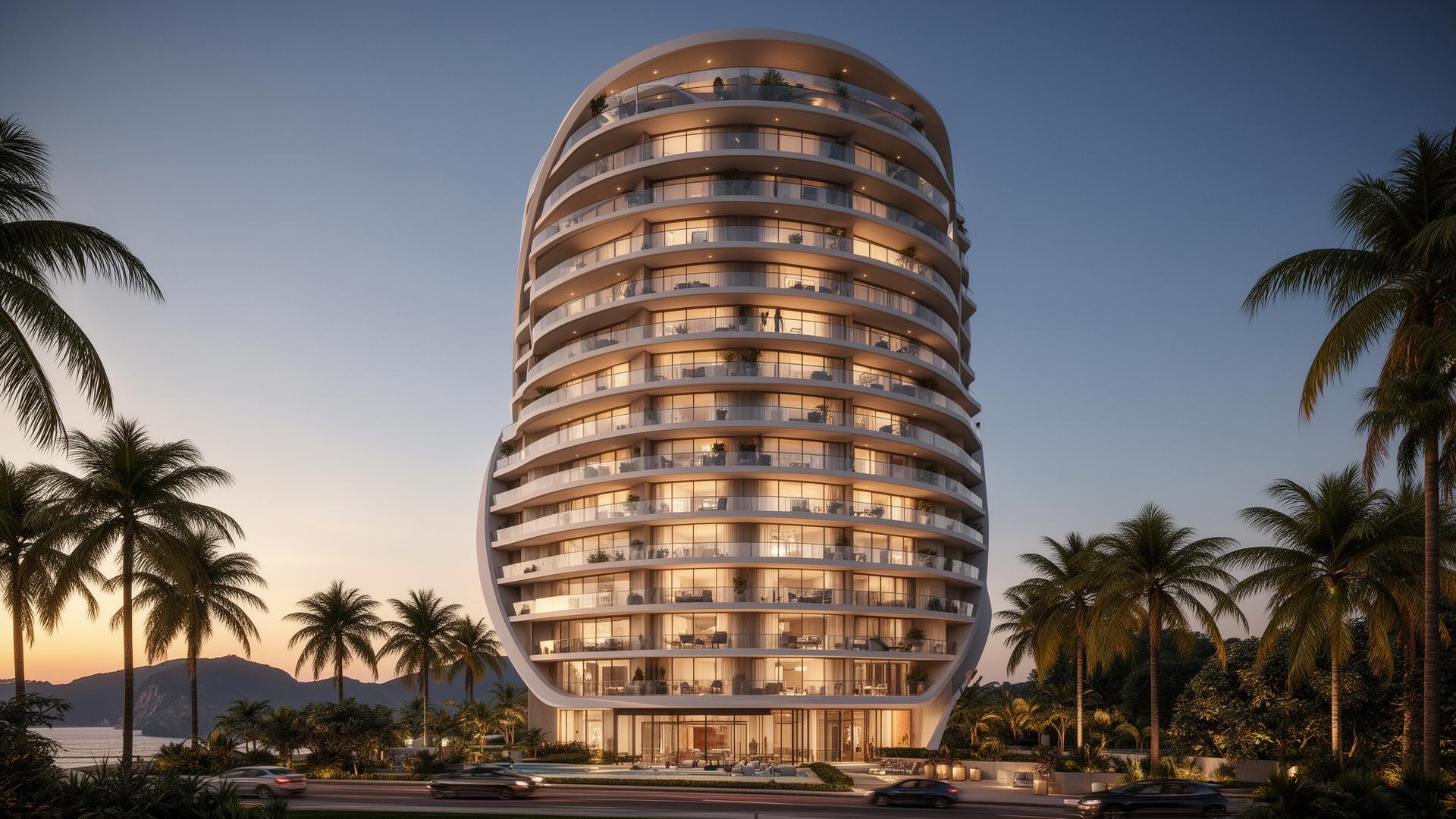 Render do empreendimento ICONIC Brava Home na Praia Brava